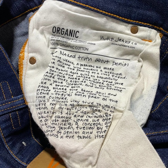 Nudie Grim Tim Dry Open Navy Jeans Men's 30x31 - Picture 3 of 9